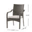 Ensemble de salle à manger d'extérieur en rotin avec 4 chaises, gris