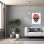 «Blue Skull» Epic Graffiti par Balazs Solti, art mural sur toile, 26 po x 34 po-145734174