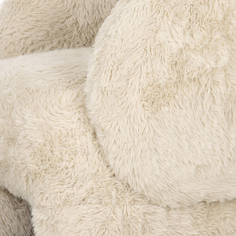 Natural Vegan Shearling Accent Chair, Naturel
