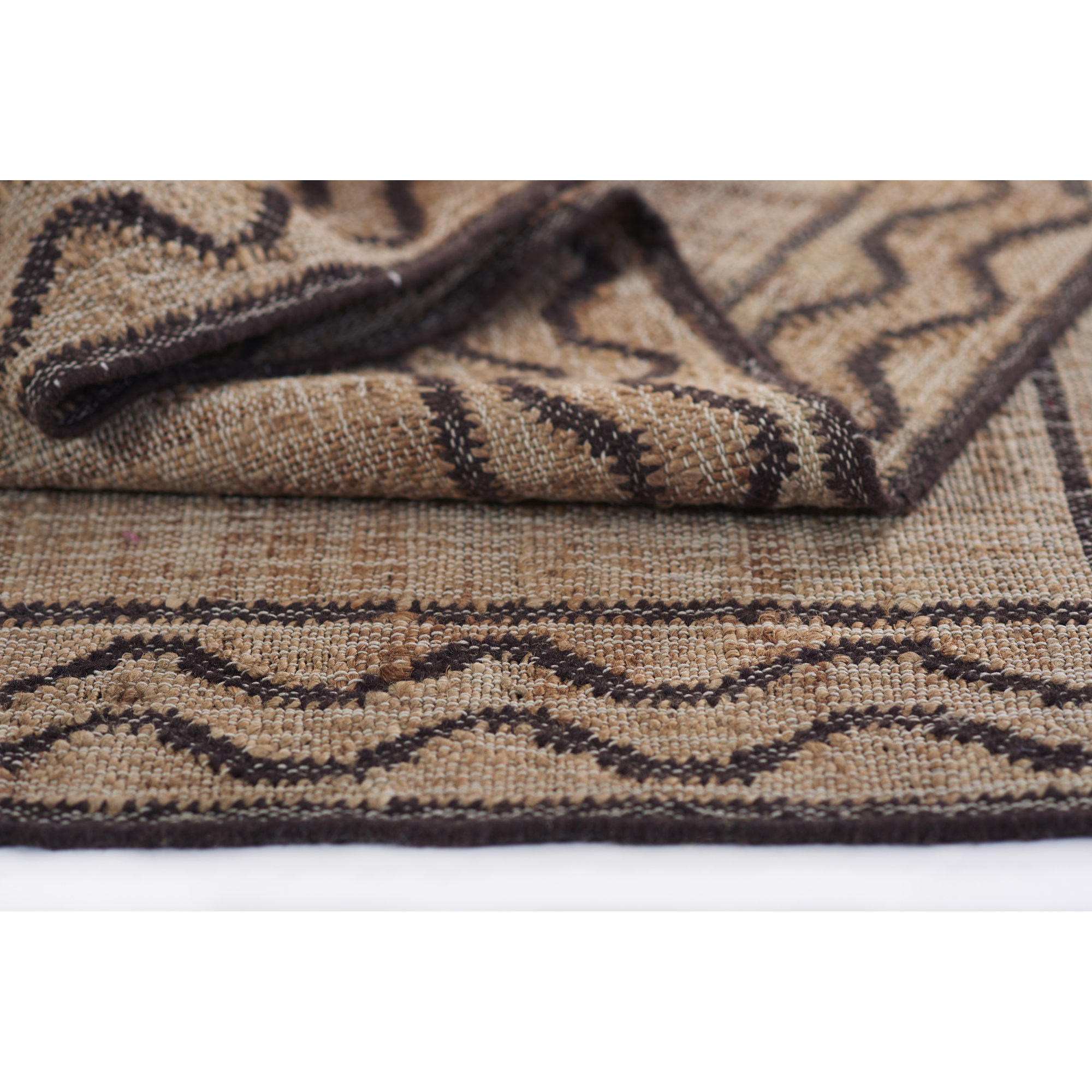 Erin Gates by Momeni Orchard Ripple Brown Hand Woven Wool and Jute Area Rug, Rectangle 5' x 8'
