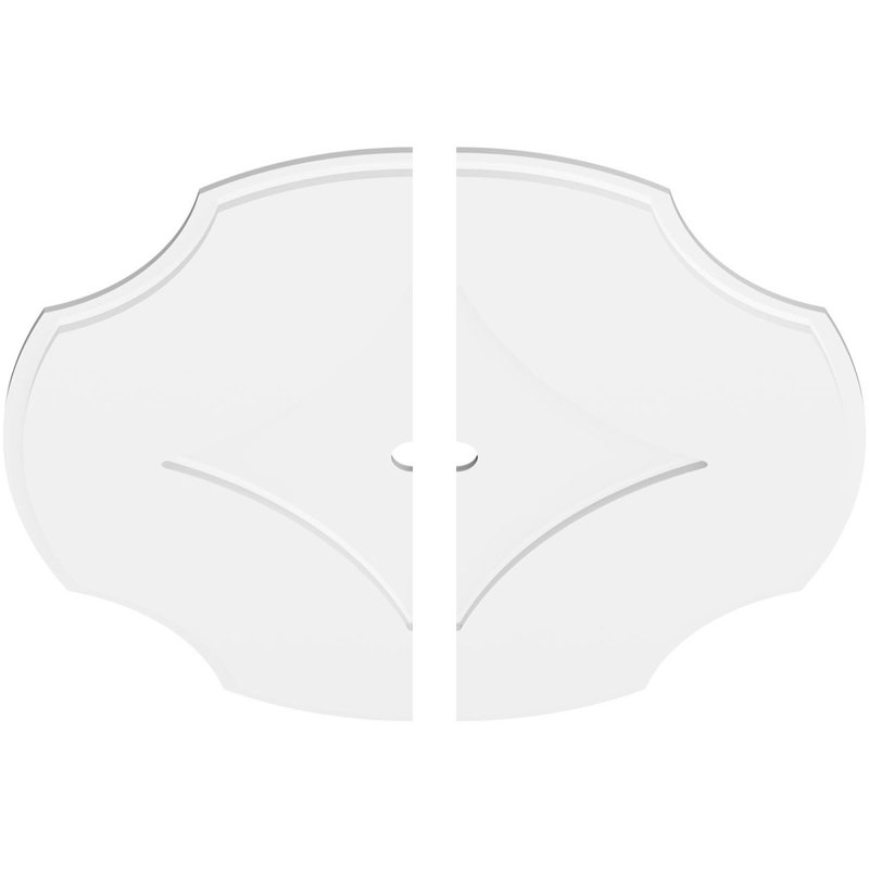 Médaillon de plafond contemporain en PVC Percival, H 1 po x l 38 po x P 38 po