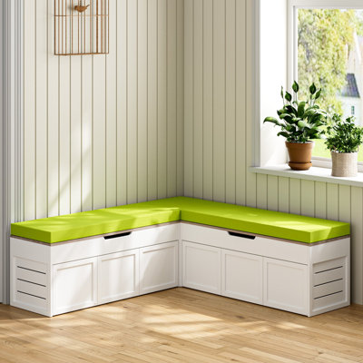 L-Shaped Corner Shoe Bench With Large Capacity Storage & Optional Cushions in Multiple Colours