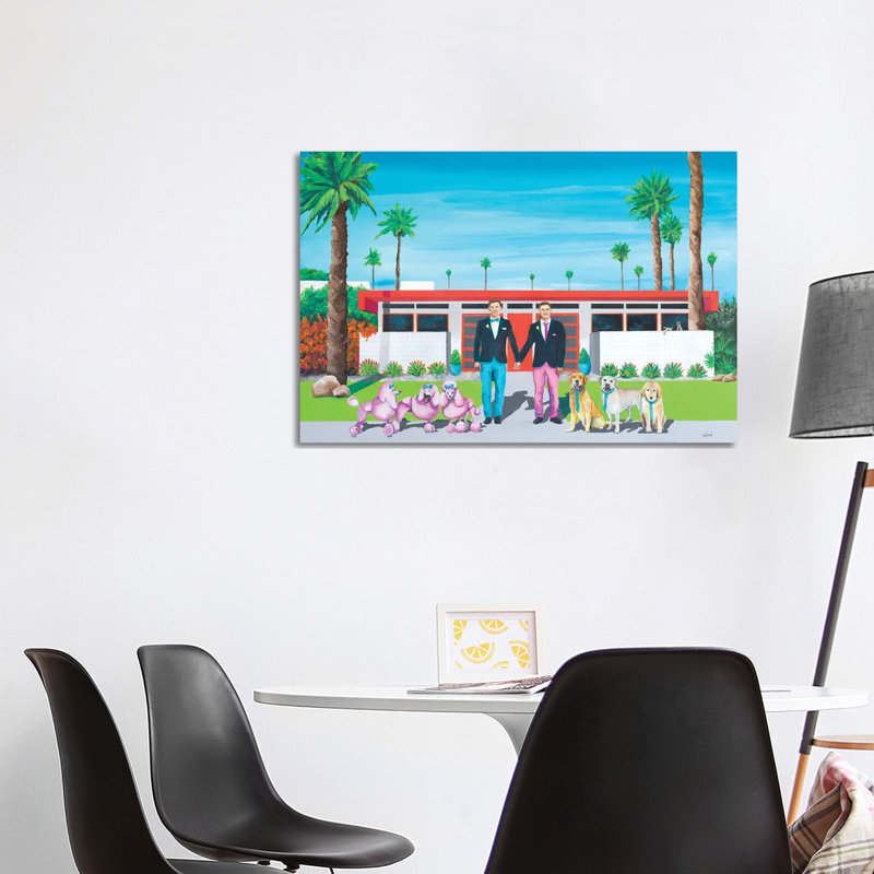 La fête de mariage par Dan Nelson - reproduction d'art sur toile tendue, H 26 po x l 40 po x 1,5 po