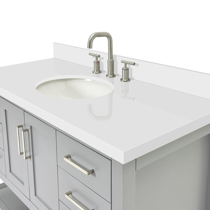 Magnolia Bath Vanity Rectangular Basin S049SWQ, Gray, Oval