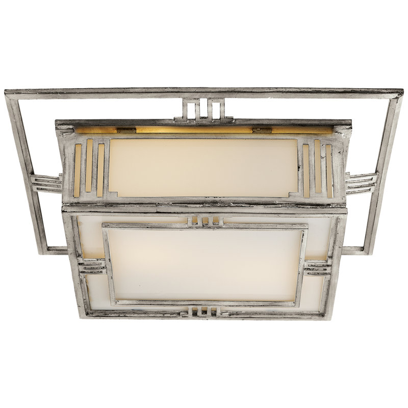 Thomas O'Brien Enrique Flush Mount, Burnished Silver Leaf