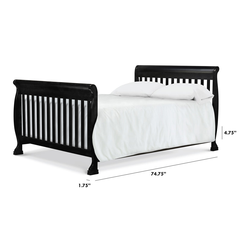 Twin Bed Rails, Ebony Black