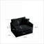 Canapés modulaires | Ensemble de canapés modernes 2 pièces 1 + 3 sièges profonds, structure en bois massif pour le salon | Noir | Chenille-1869365943