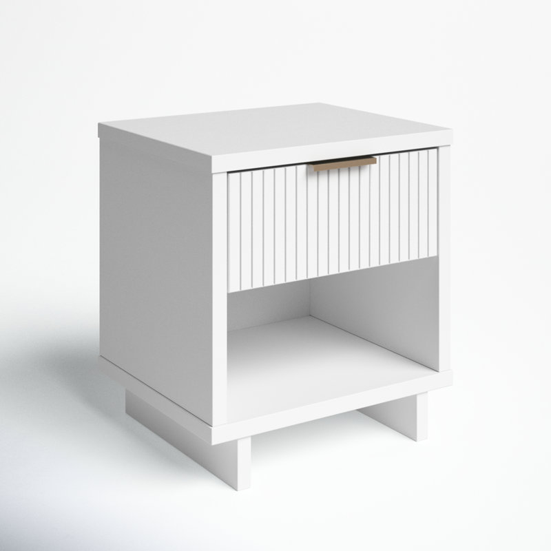 Laureli 18.11'' W Solid Wood Nightstand, Individual, White