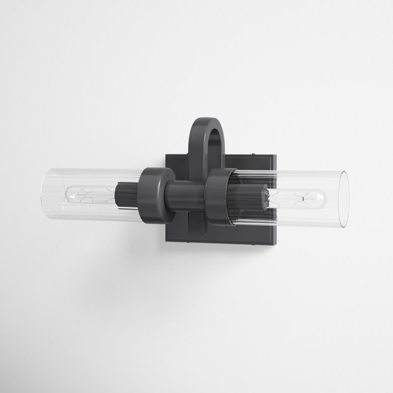 Dominique 2 Light Ribbed Dimmable Vanity Light