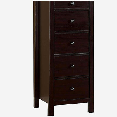 Commode compacte 5 tiroirs Transition Espresso