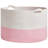Large Cotton Rope Basket, Blanket Basket for Living Room, Baby Laundry Blanket Basket with Handle-2131817282