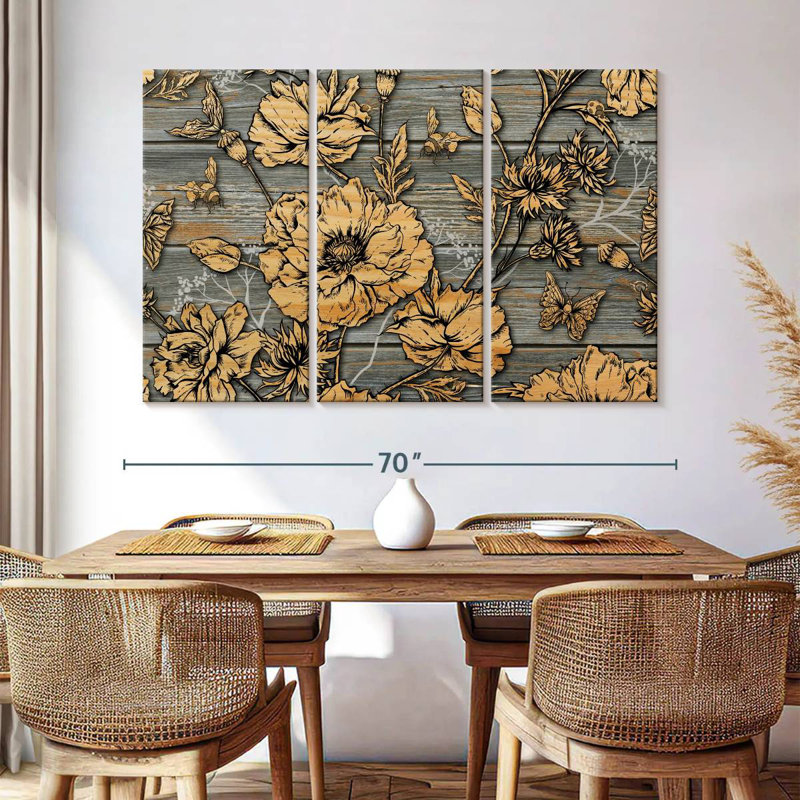 Harnek Rustic Floral, 42" H x 65" W
