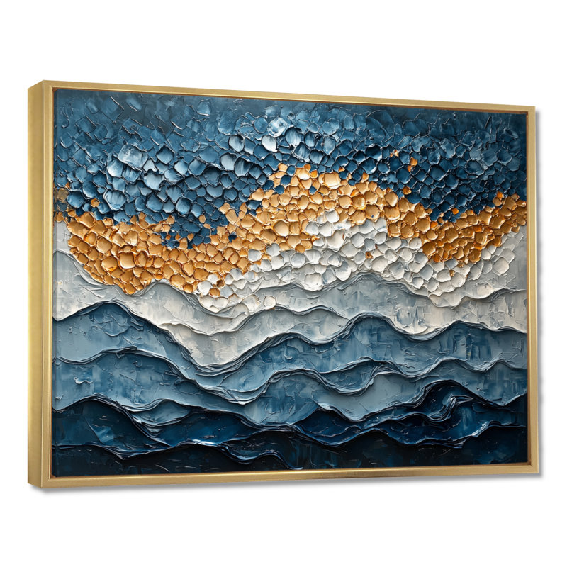 Wirth - Coastal Canvas Art Print, H 30 po x l 40 po, Impression encadrée flottante, Doré