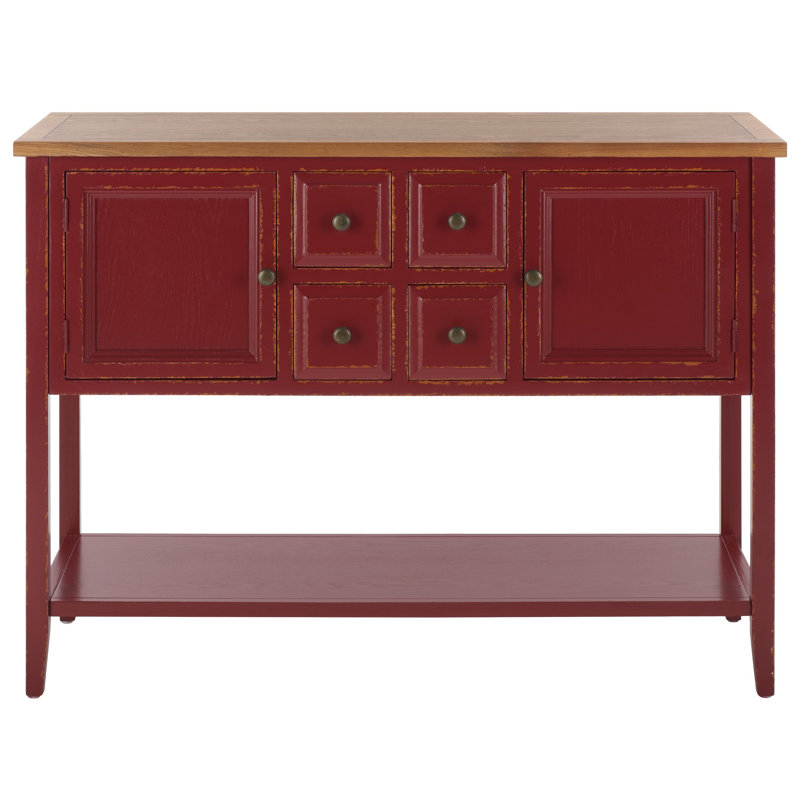 Sadie 45.7'' Solid Wood Console Table, Antique Red
