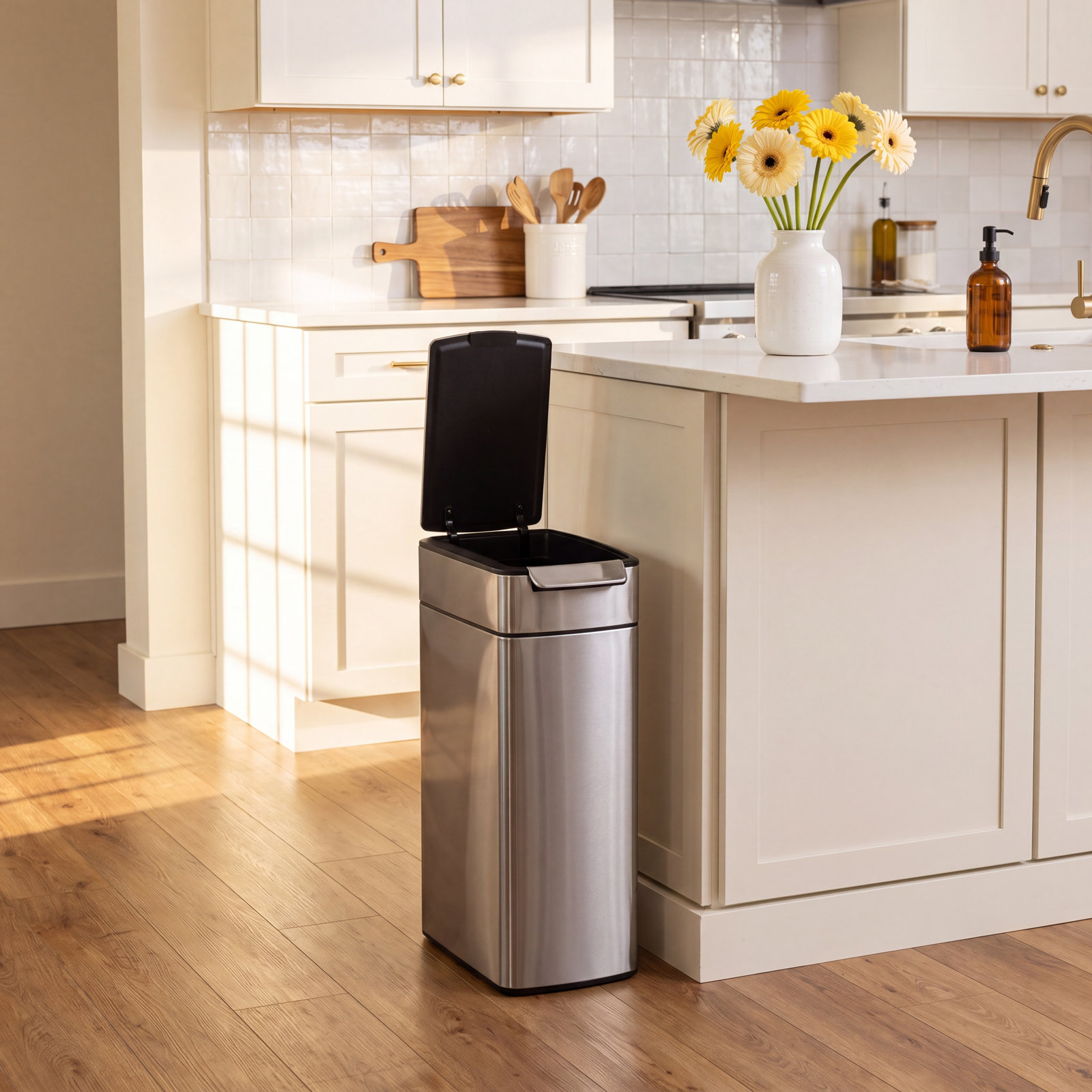 simplehuman 10.6gal Touch-Bar Trash Can