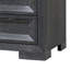 Kizie Oversized Nightstand, USB A-C, 3 Drawer, 38 Inch Weathered Black