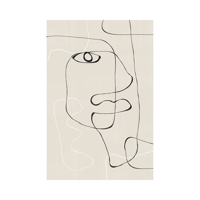 Abstract Face I by THE MIUUS STUDIO - Wrapped Canvas Gallery-Wrapped Canvas Giclée, 66.04 cm H x 45.72 cm W