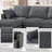 110" Chenille Sectional Sofa With Two Pillows And Ottoman, Modern 4-Seat Couch With Upholstered Cushion, U-Shape Sofa For Living Room, Office-365397034