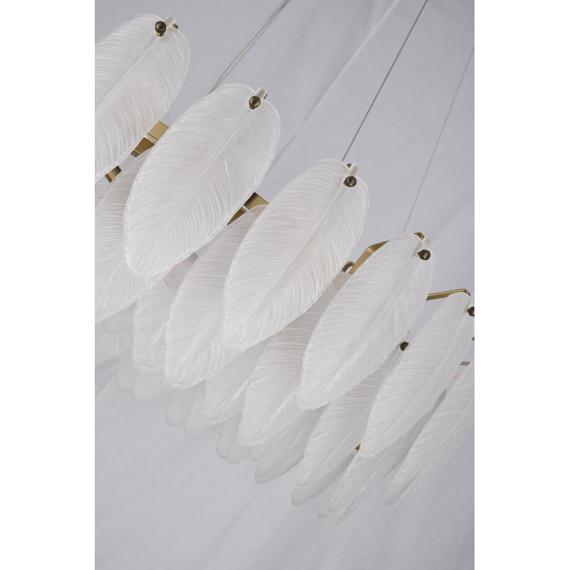 Lustre rond transitionnel en verre 11 lumières