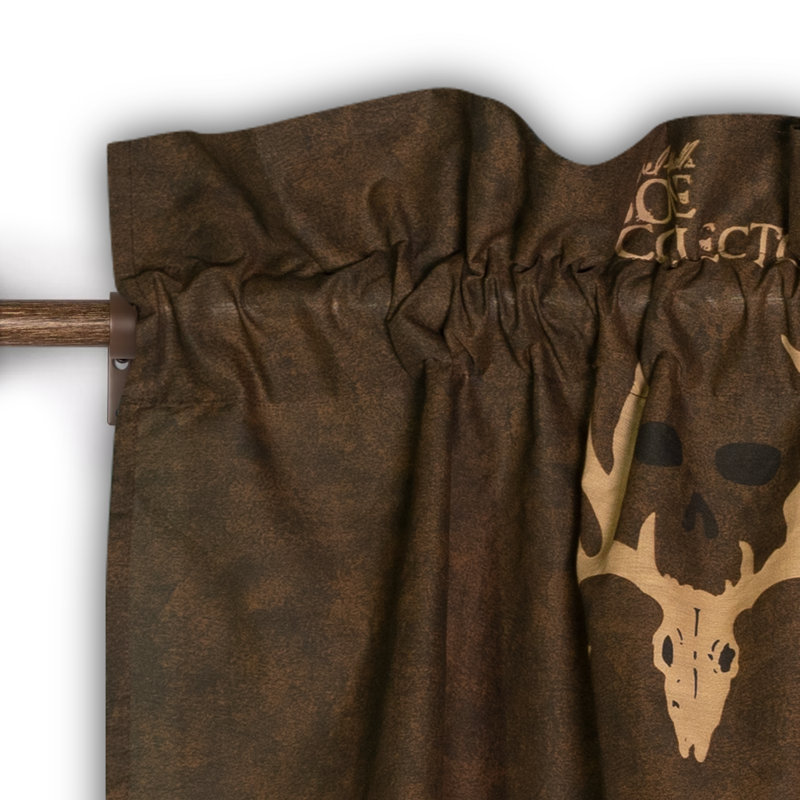 Bone Collector 100% Polycotton Rustic Skull & Hunting Bone Valance 88"x18"