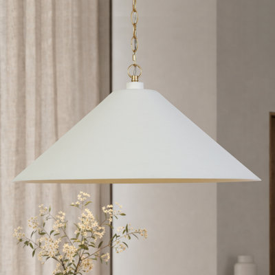 Hylia 1-Light Large 24.2" Dimmable Single Cone Kitchen Island Pendant