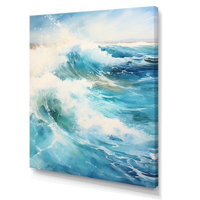 «Modern Coastal Collage Scenery», reproduction sur toile
