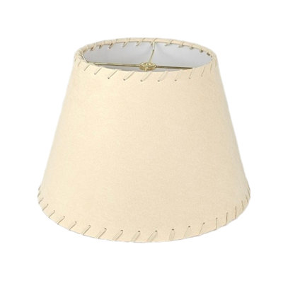 RDI Sophia Collection Lampshade, Suede Fabric with Whipstitch Laced Trim, 8x13x9 Inch