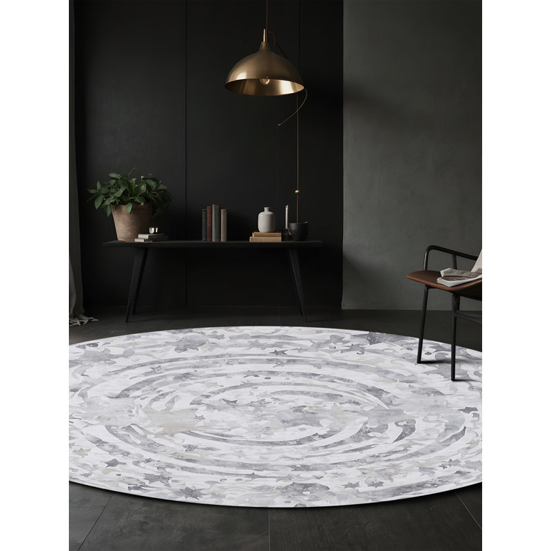 Machine Washable Blue Area Rug, Rectangle 8' x 12'