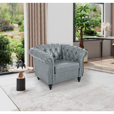 Fairport 39" W Tufted Chesterfield Chair