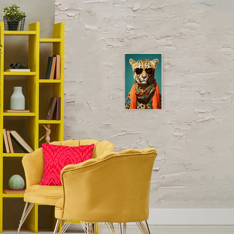 Plaque murale Safari Glamour Leopard, design par Andrea Haase, H 19 po x l 13 po