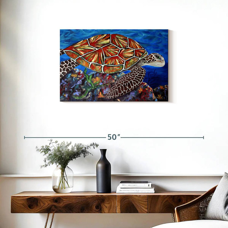 Brampt Splashy Sea Turtle, 20" H x 30" W
