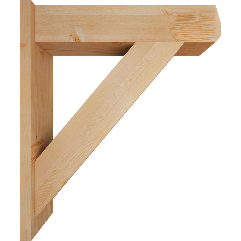 Artisan traditionnel en bois rustique, Sapin Douglas de 7 1/2 po (lisse), P 30 po x H 34 po