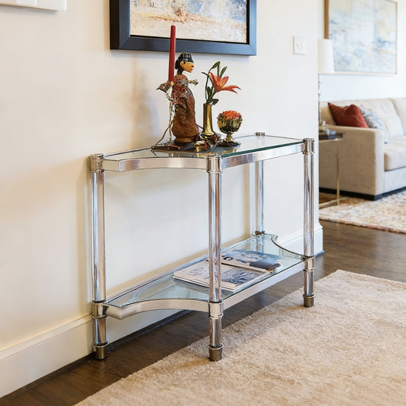 Modern transparent acrylic console table