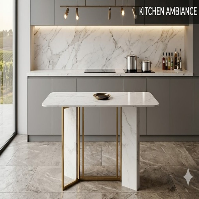 Greek White Marble Dining Table