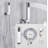 Chrome Square 12" Rain Head 3 Way Functions Diverter Thermostatic Pb Shower Kit
