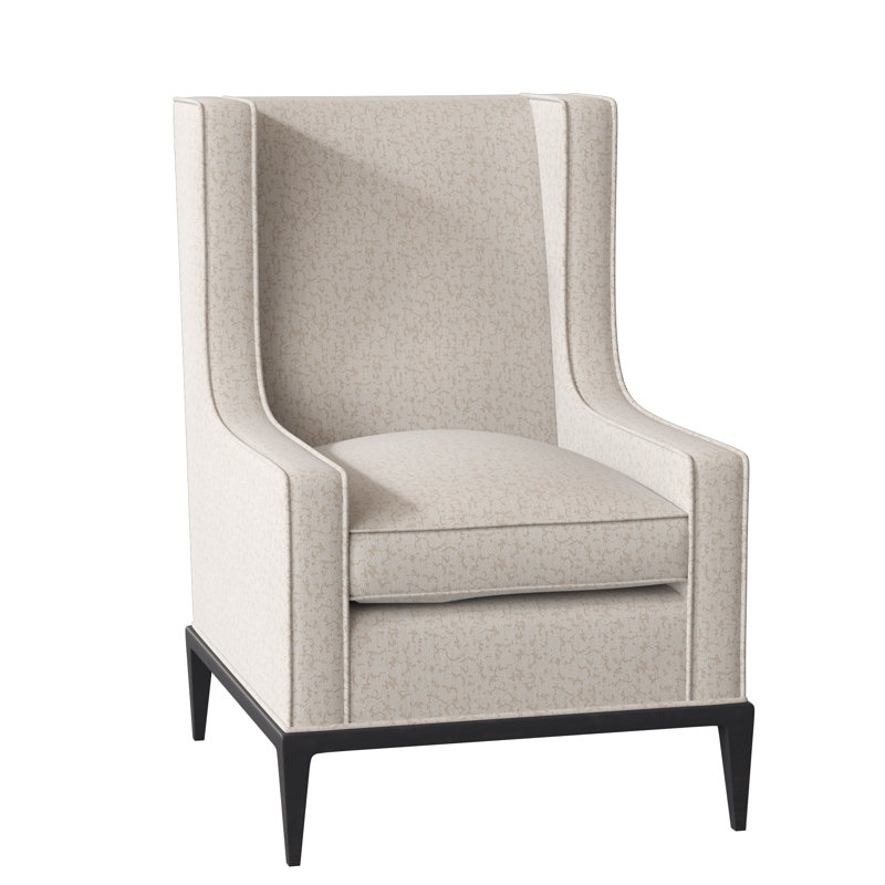 Fauteuil à oreilles 28 po Claxton, Espresso, Bleu royal structurel