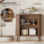 31.5'' Modern Sideboard Buffet Cabinet With Sliding Tambour Doors, Adjustable Shelves And Storage For Office, Bedroom Storage Cabinet, Hallway Storage Cabinet, Console Storage Cabinet-1178729123