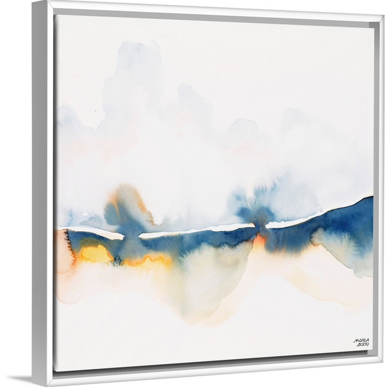 Reproduction d’art sur toile, "Rain on Fire" par Andrea bijou, H 32 po x l 32 po x P 1,75 po, Toile blanche encadrée