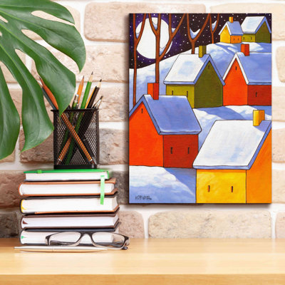 «Hillside Winter Night On Canvas» par Cathy Horvath-Buchanan, reproduction