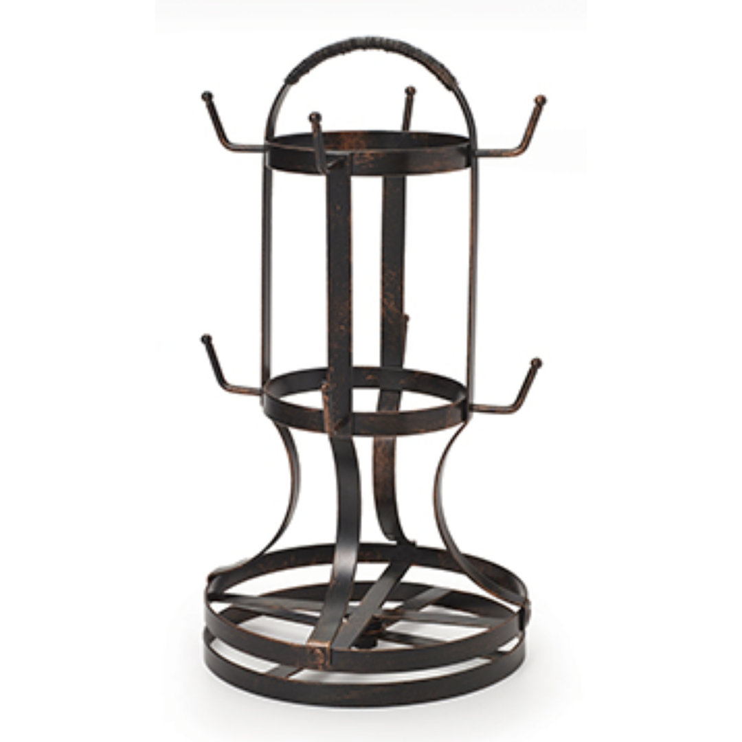 Gourmet Basics by Mikasa Metal Rotating 8-Cup Mug Tree, Antique Black Gourmet Basics by Mikasa