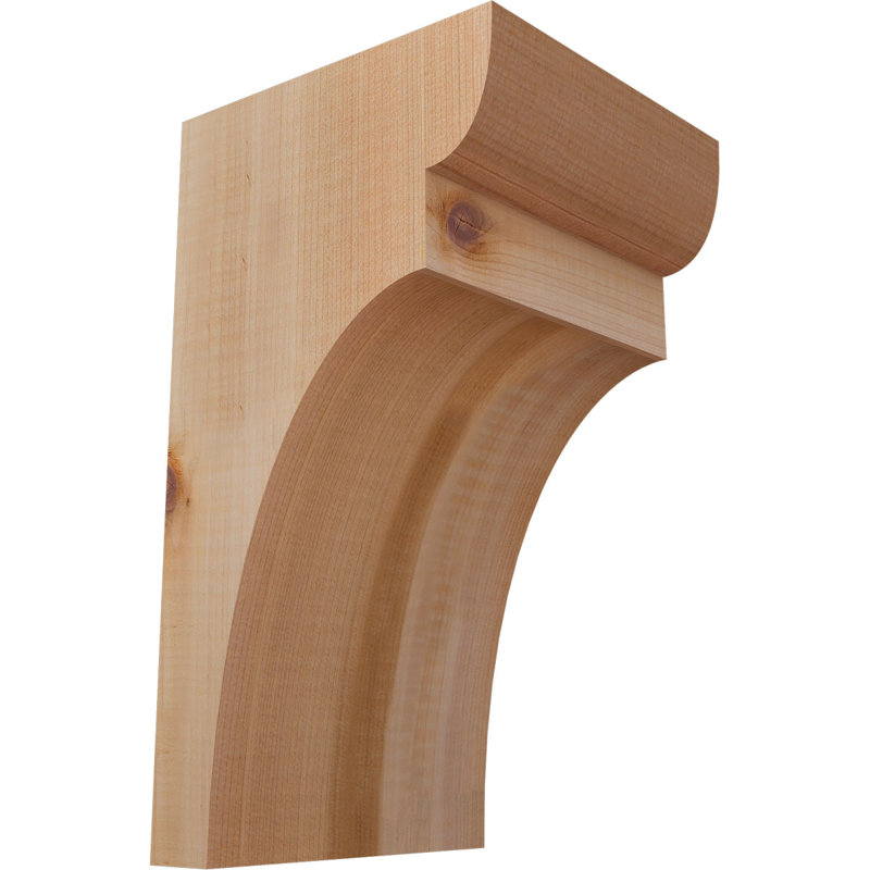 Yorktown Corbel, H 10 po x l 5,5 po x P 6 po, Cèdre rouge, Lisse