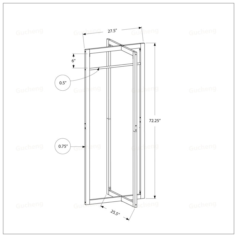 Modern Metal Free Standing Coat Rack With Extra Hanging Bar For Entryway And Bedroom, Contemporary Design, Ample Storage