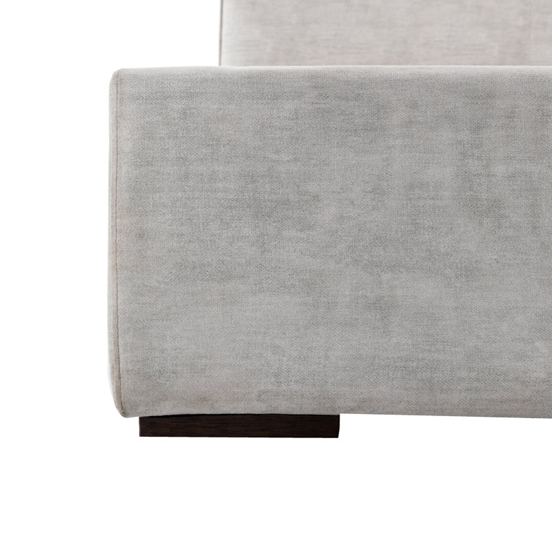 Upholstered Bed - Queen Size, Gray