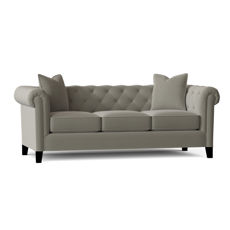 Caspar Upholstered 82'' Sofa, Bella Grey Performance Velvet