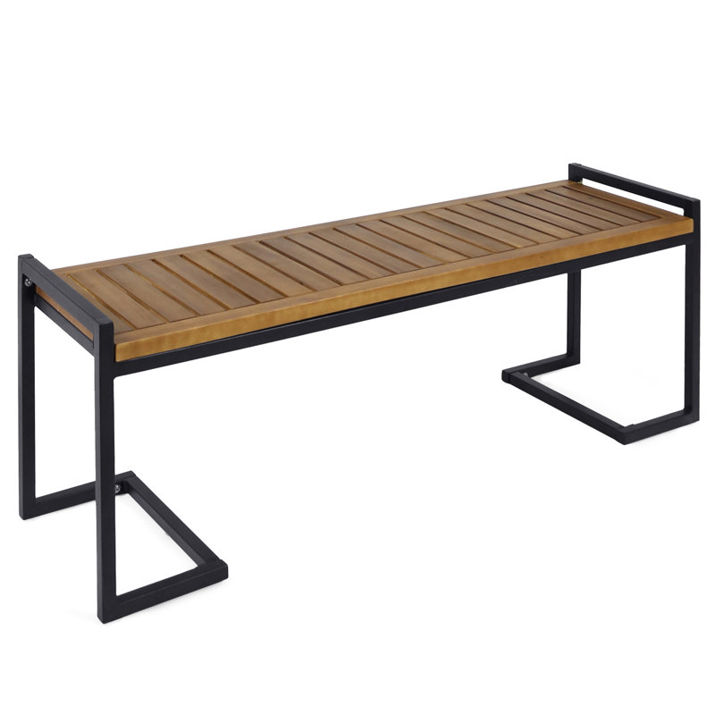 16.06" Deep Bench With Wood And Iron In Bogus Finish Frame - 28.95 Lb