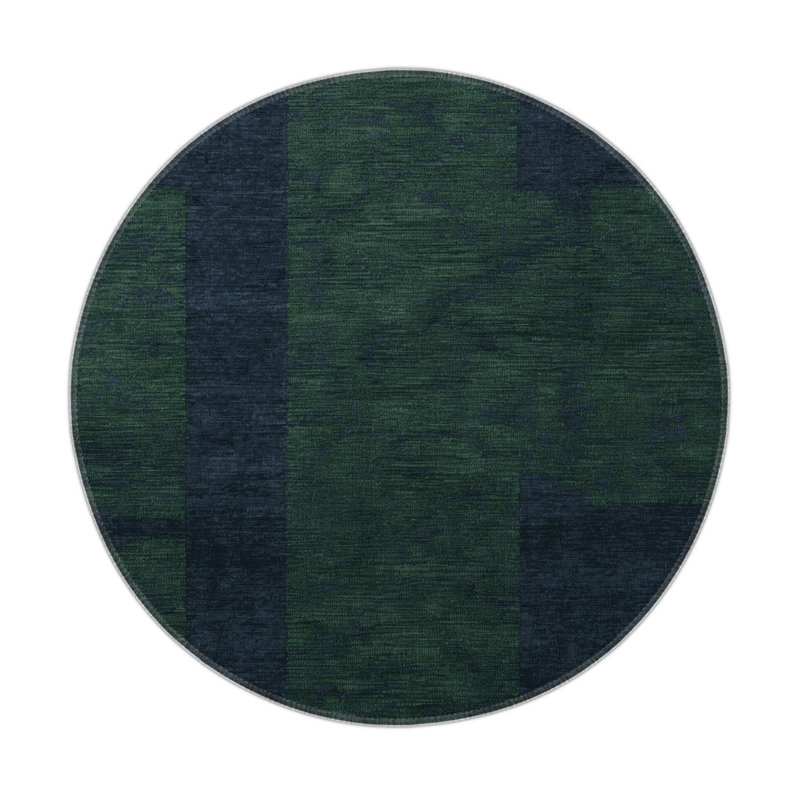 Trellis Blue Indoor and Outdoor Area Rug, Rectangle 5' x 7'