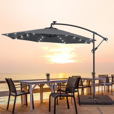 Asyra 118.1'' Lighted Cantilever Umbrella