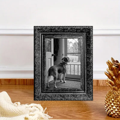 Cadre photo sophistiqué noir 1PC 5 po x 7 po avec décoration murale galerie