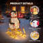 Décoration de Noël 2,2 pi avec pingouin illuminé 2,2 pi