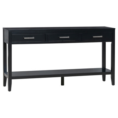 Contemporary 3-Drawer Console Table With 1 Shelf, Entrance Table For Entryway, Hallway, Living Room, Foyer, Corridor